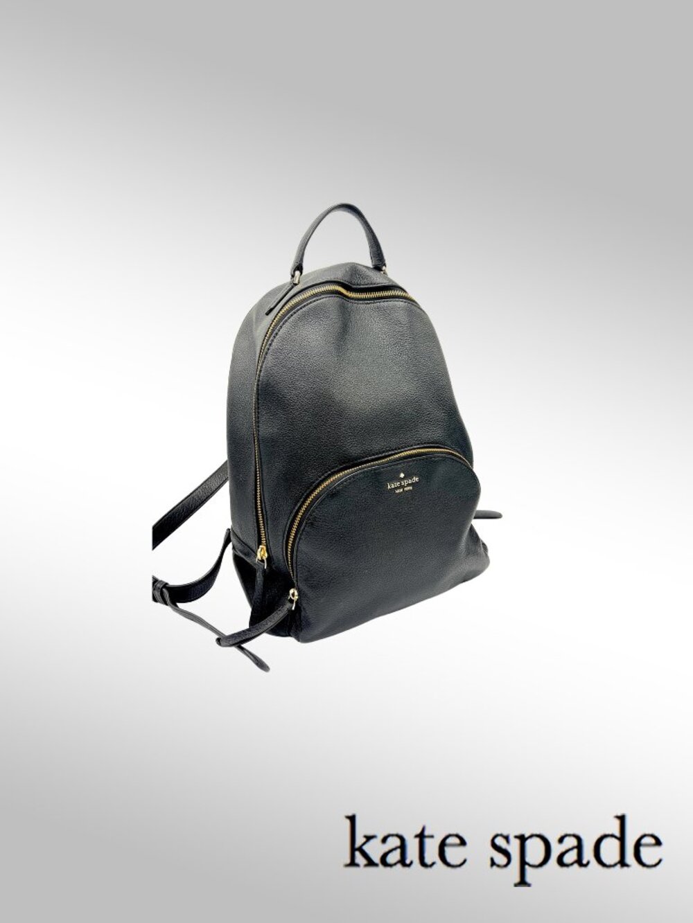 Kate Spade Jackson Large Backpack – Black Leather